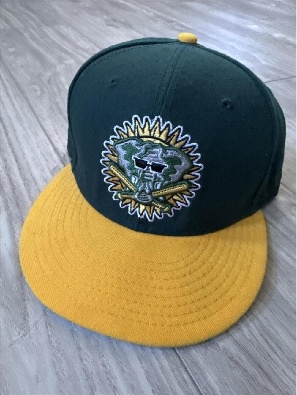 Oakland Athletics Hat Cap 7 1/4 Fitted Stomper Mascot Green 59Fifty New Era